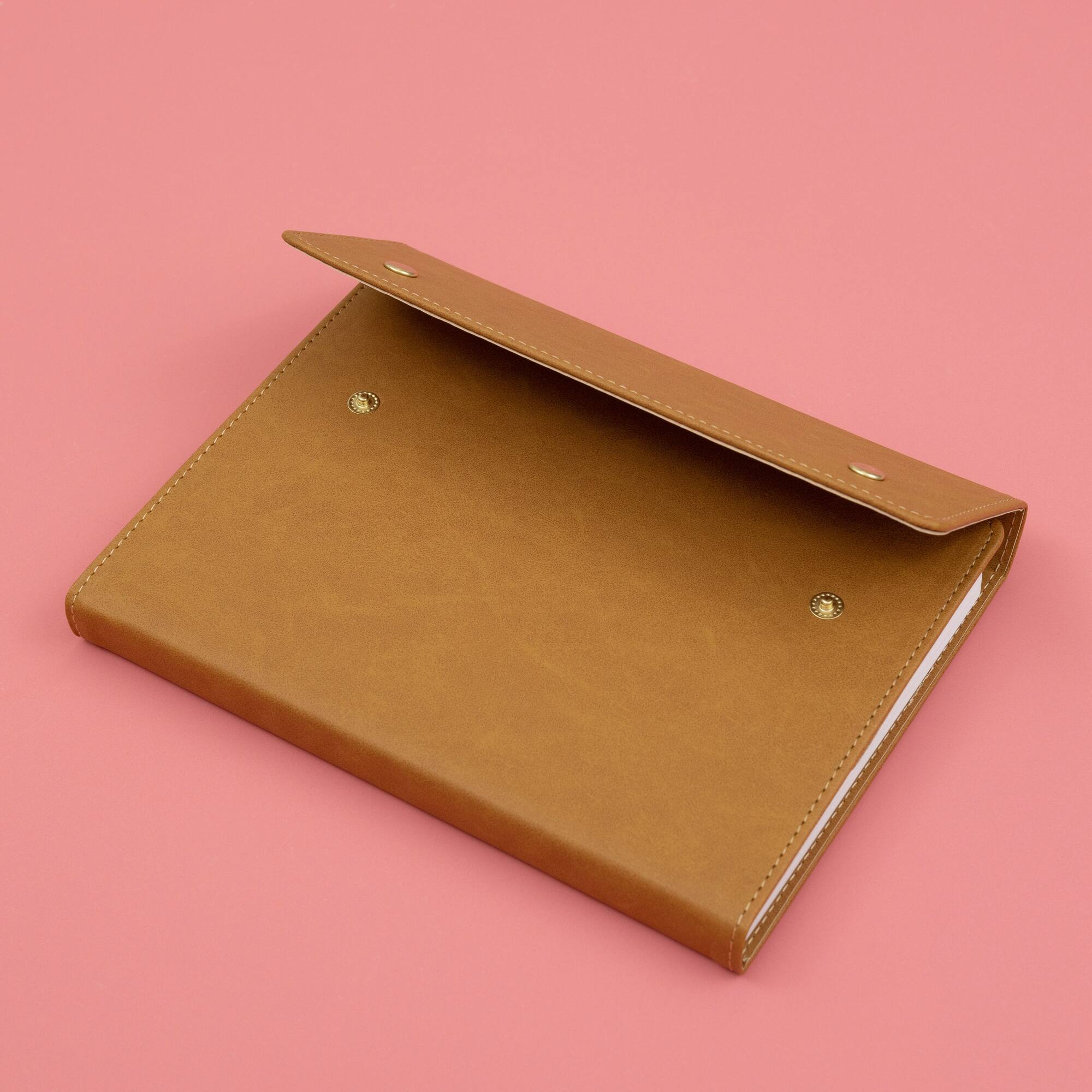 American Crafts™ Brown 6" x 8.25" Point Planner Snap Leatherette with Dot Grid, 120 Sheets